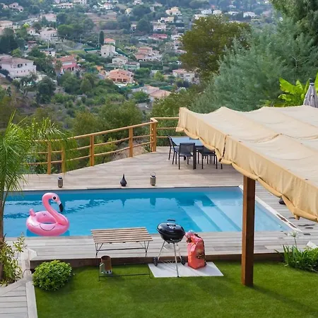 Modern Super-cannes Heated Pool, Parking, Clim, 7 Min To Cannes 别墅 *