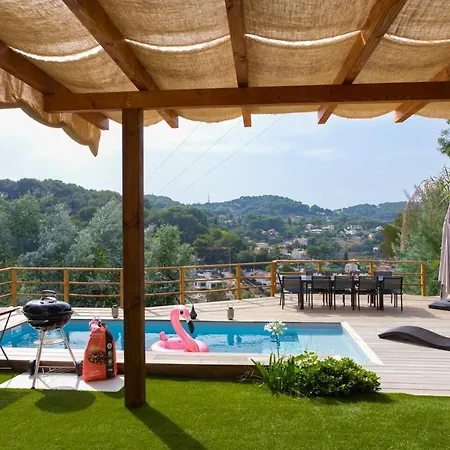 Modern Super-cannes Heated Pool, Parking, Clim, 7 Min To Cannes 别墅